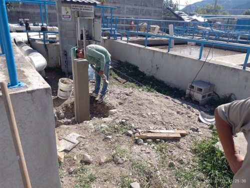Supervisión avances del mejoramiento al sistema de tratamiento de aguas residuales en Panajachel