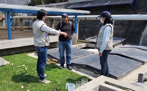 Asistencia técnica contribuye al funcionamiento del sistema de tratamiento de aguas residuales en Panajachel 