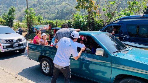 Campaña "Tirar la Basura por la ventana, es tirarla al lago" promovida en San Lucas Tolimán