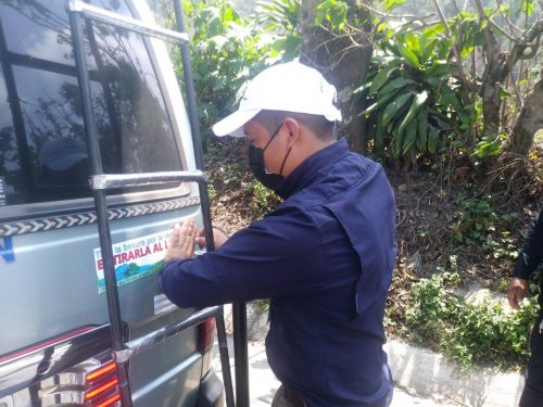 Campaña "Tirar la Basura por la ventana, es tirarla al lago" promovida en San Lucas Tolimán