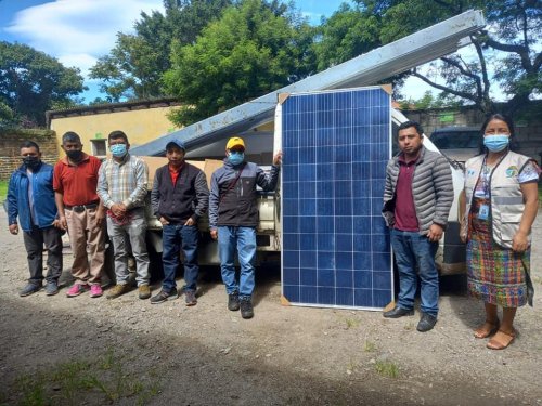 Sistema fotovoltaico contribuirá a la distribución de agua segura en San Juan Argueta, Sololá