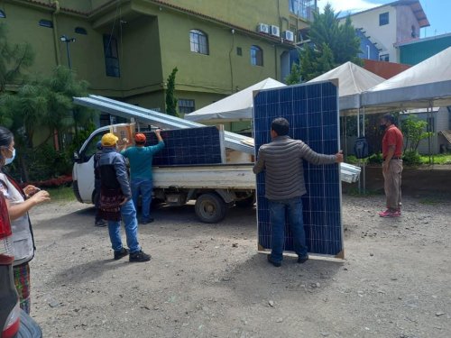 Sistema fotovoltaico contribuirá a la distribución de agua segura en San Juan Argueta, Sololá