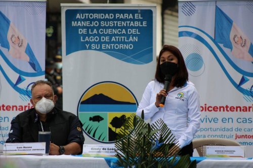 Municipalidad de San Marcos La Laguna junto a la AMSCLAE, MARN y COPRESAM inauguran proyecto de paneles solares en Planta de Tratamiento de Agus Residuales