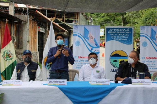 Municipalidad de San Marcos La Laguna junto a la AMSCLAE, MARN y COPRESAM inauguran proyecto de paneles solares en Planta de Tratamiento de Agus Residuales