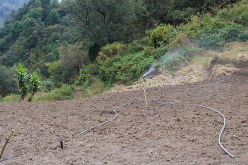 Inauguración del Mejoramiento del Sistema de Mini-riego en la Aldea El Tablón, Sololá