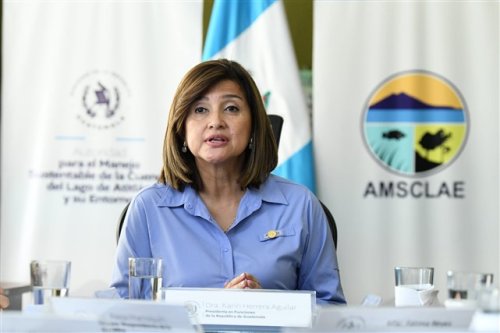 Vicepresidenta de la República enfoca su agenda de trabajo en la protección ambiental de la cuenca del lago Atitlán